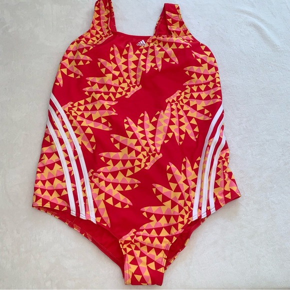 Farm Rio x adidas red orange white one piece swimsuit size 1XL new with tags - Picture 11 of 12